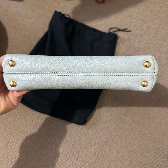 Mini Light Blue Chanel Caviar Shopper Bag with Gold Hardware - Picture 3 of 8